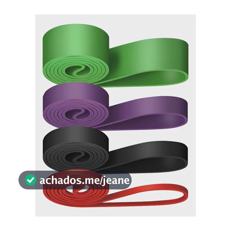 Kit 4 Pilates Super Bands Elastico-treino Musculaçao Faixa Preto