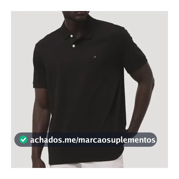 Polo Aramis Masculina Piquet Lisa Light Icon Preta Original