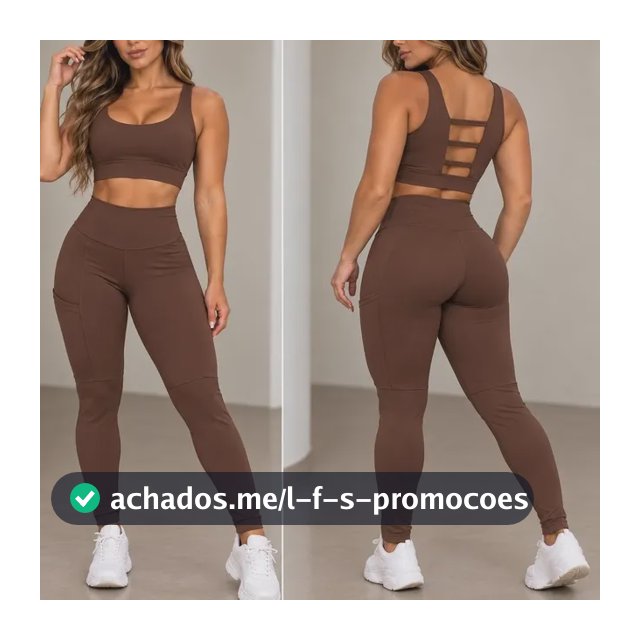 Conjunto Calça Legging E Top Fitness Sem Transparência
