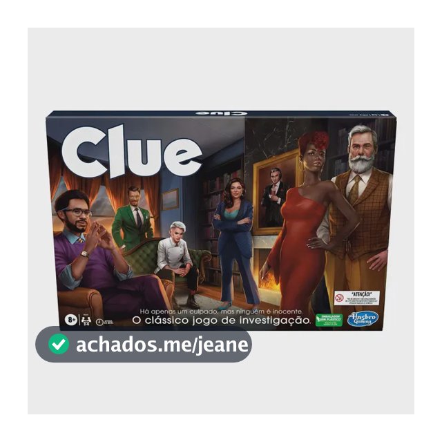Jogo Clue Clássico De Investigação F6420 Hasbro