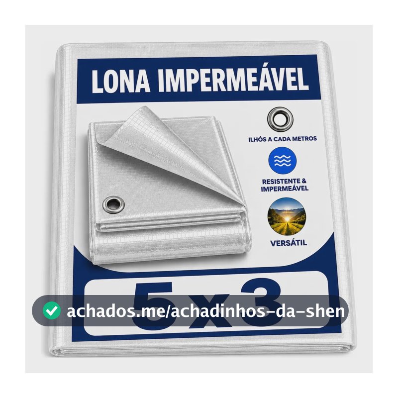 Lona Plástica 5x3 Transparente Multiuso Impermeável