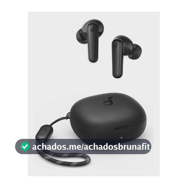 Fone De Ouvido Soundcore by Anker P20i Graves Poderosos e Impactantes Bluetooth 5.3 30H de Reprodução Resistência à Água 2 Mics IA para Chamadas Claras Personalização de Som via App Cor Preto