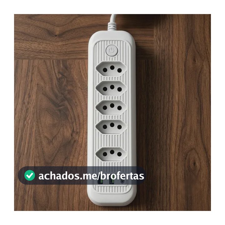 Extensão Elétrica Tomadas Usb Type-c Bivolt 2m Chave Liga Jxb75+2+1
