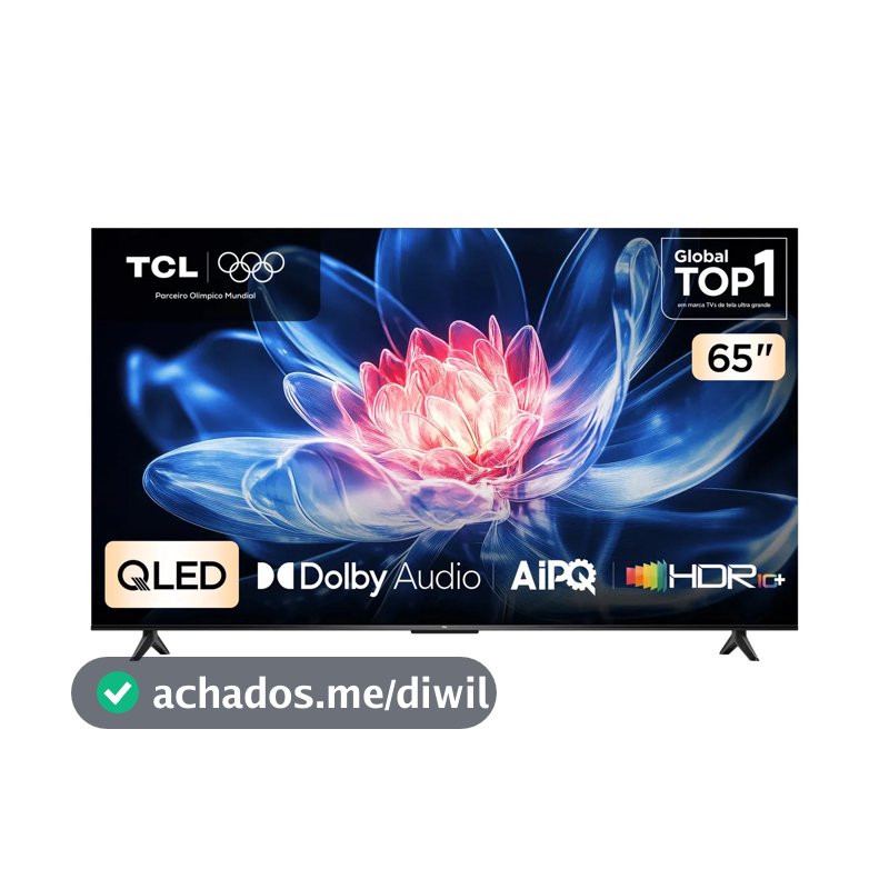 Smart Tv Tcl 65 Polegadas Qled 4k T6c Wifi Bluetooth Google Tv Tela Hva E Hdr10+ 65t6c