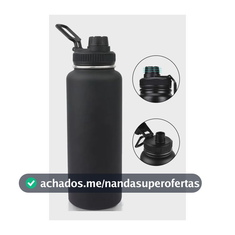 1200ml Garrafa Térmica Isolada A Vácuo Água Gelada E Café Preto