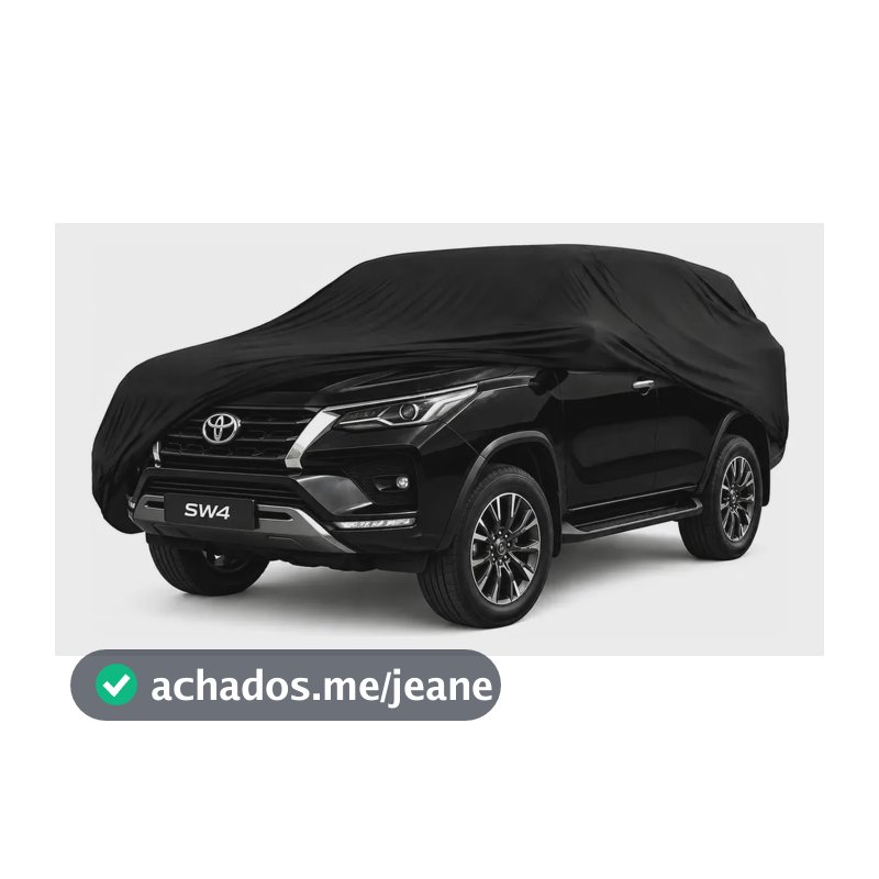 Capa Cobrir Carro Térmica Malha Helanca Proteção Hilux Sw4 Preto