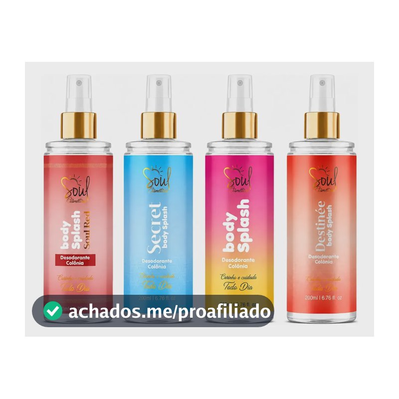 Kit C/4 Body Splash Perfume Corporal Desodorante Colônia 200ml Feminino