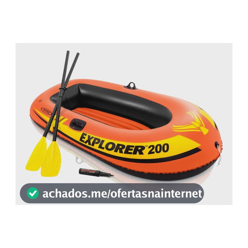 Bote Inflável Explorer 200 - Intex 58331 Laranja