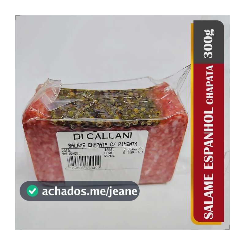 300g Salame Espanhol Chapata Casaponsa Com Pimenta Verde