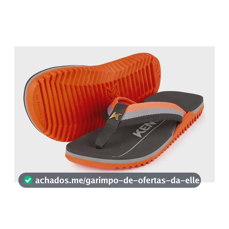 Sandália Kenner Unissex Nk6 Pro Laranja K/cinza/preto Liso 43