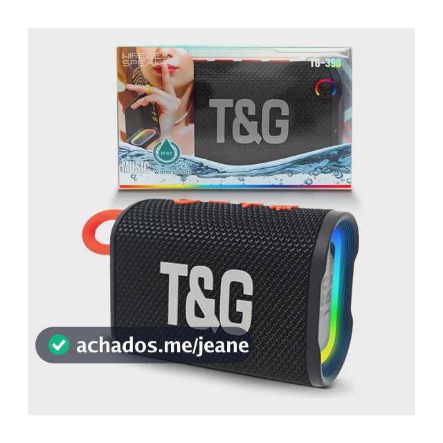 Caixa De Som Bluetooth Tws Portátil Ipx7 À Prova D'água Led