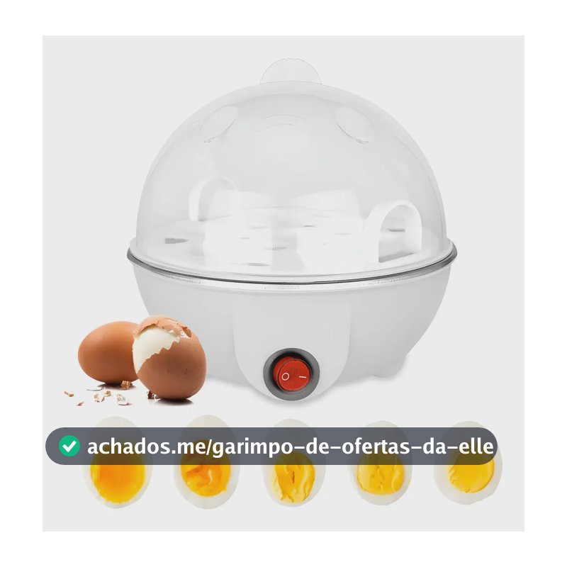 Cozedor Elétrico De Ovos A Vapor Portátil 110v Tem Tudo Branco 50hz/60hz