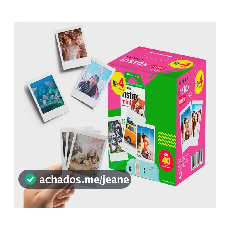 Filme Instax Mini Com 40 Fotos Fujifilm Original Branco