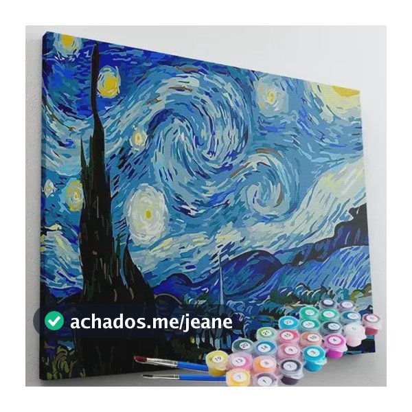 Kit Pintura Numerada Terapeutica - Noite Estrelada