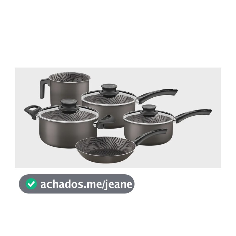 Jogo De Panelas Paris Com 5 Peças Chumbo Tramontina