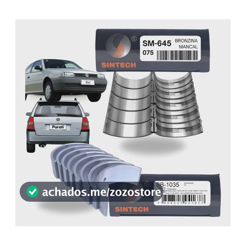 Kit Bronzina De Biela E Mancal Vw Fox Gol 1.0 8v Sintech 075