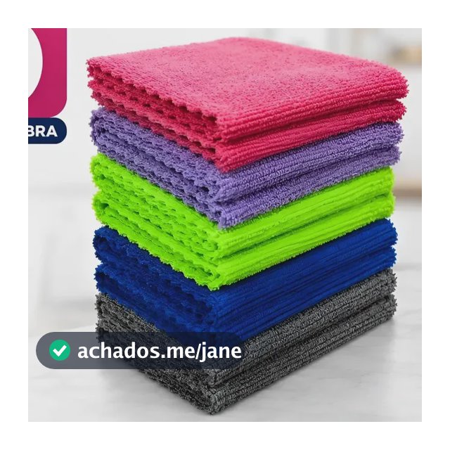 Kit 10 Panos Microfibra Alta Absorção Multiuso Não Risca  Sortido