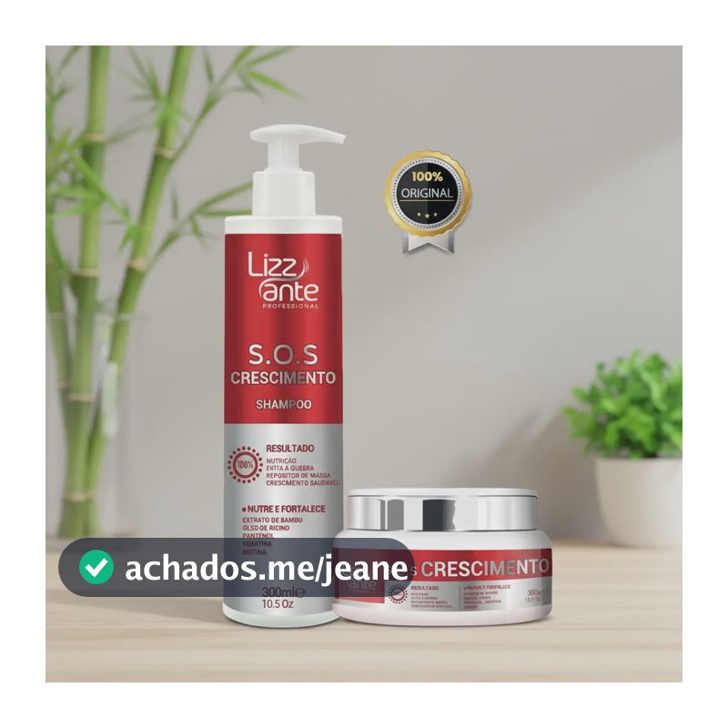Shampoo E Máscara Sos Crescimento Combate Queda De Cabelo