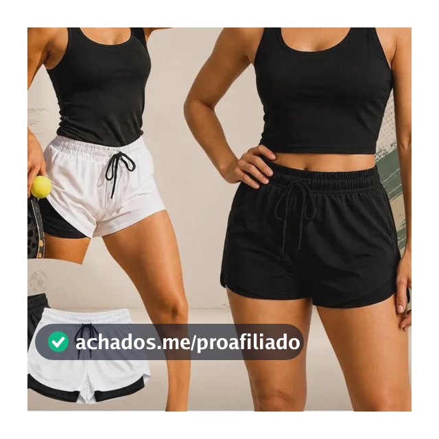 Kit 2 Shorts Duplo Feminino Dryfit Treino Academia Fitness