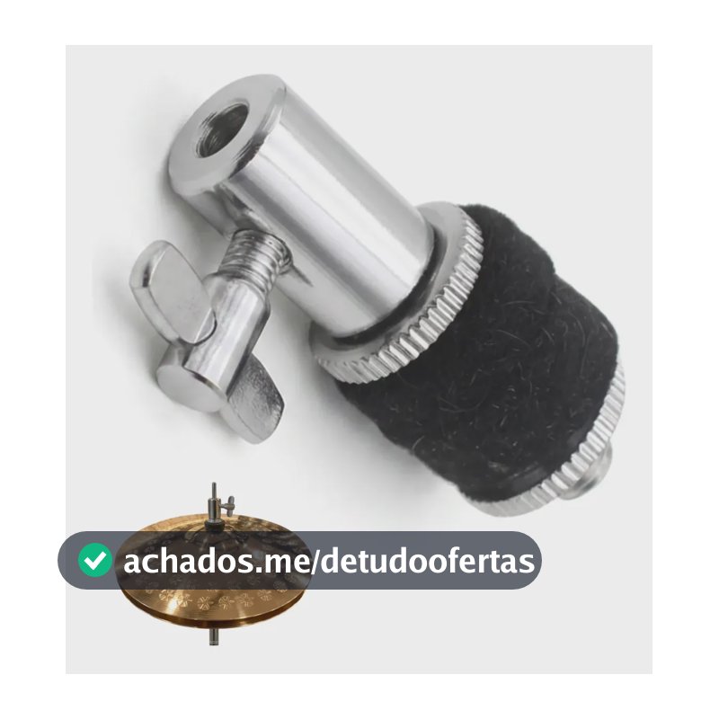 Presilha Chimbal Bateria - Prende Prato Hi-hat Universal Prateado
