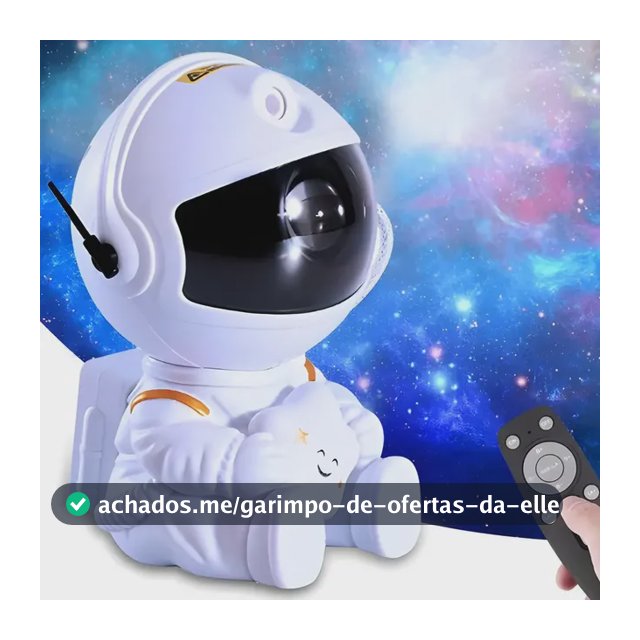 Mini Luminária Astronauta Robozinho Projetor Astronauta Luz