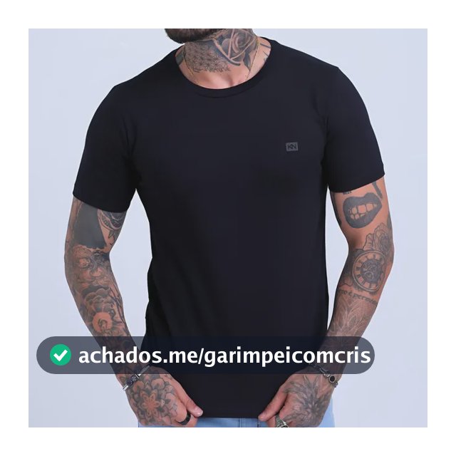 Camiseta Básica Masculina Slim Fit Algodão Lisa Várias Cores