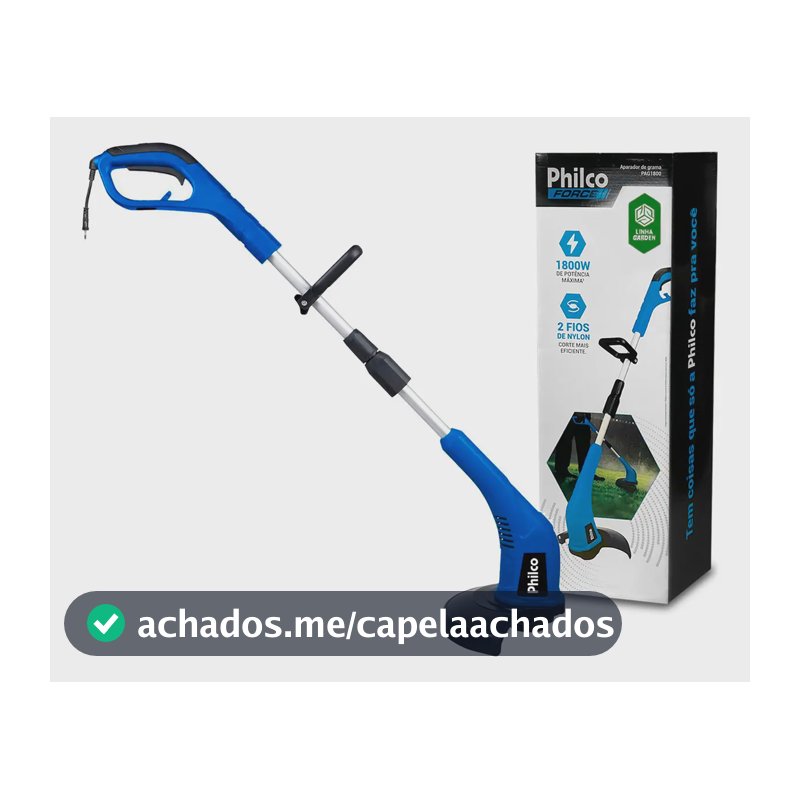 Aparador De Grama Bipartido Cortador Saida Dupla 1800W PAG1800A Philco