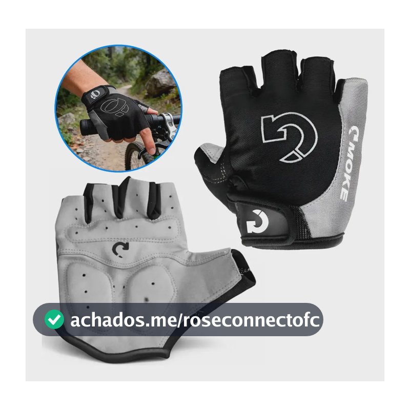Luva Ciclismo Academia Acolchoada Antiderrapante Tamanho G Preto G