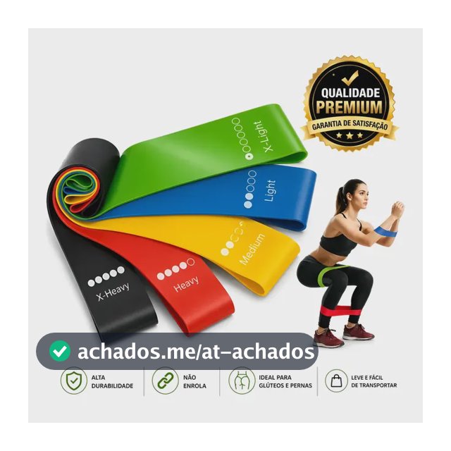 Kit 5 Faixa Elastica P/ Treino Extersor Super Band Academia