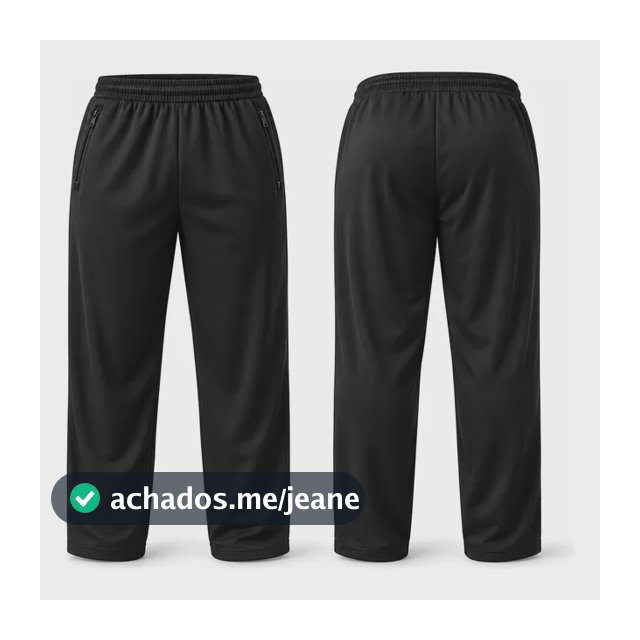 Calça Chimpa Masculina Plus Size Bolso Com Zíper Academia