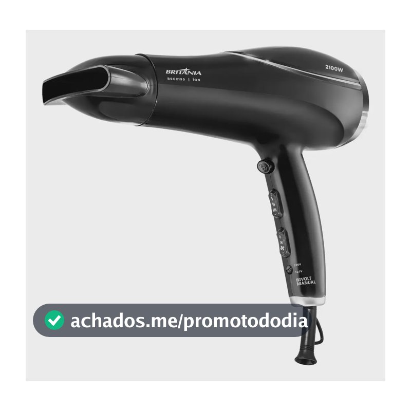 Secador de Cabelos Britânia Tourmaline Íons 2100W BSC2150 Bivolt