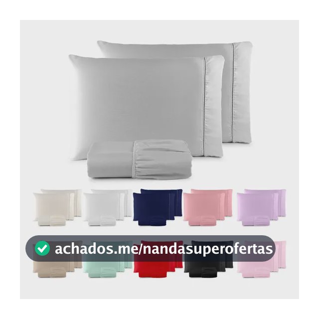 Jogo De Lençol 400 Fios Ponto Palito Cama Queen 3 Pçs Saldão