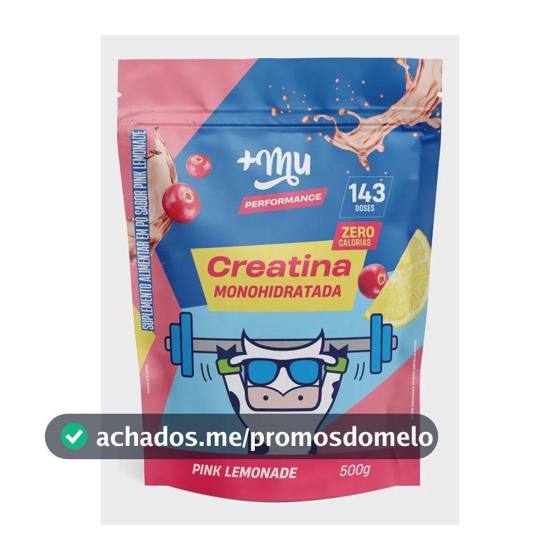 Creatina +Mu em pó sabor Limonada rosa x 500g