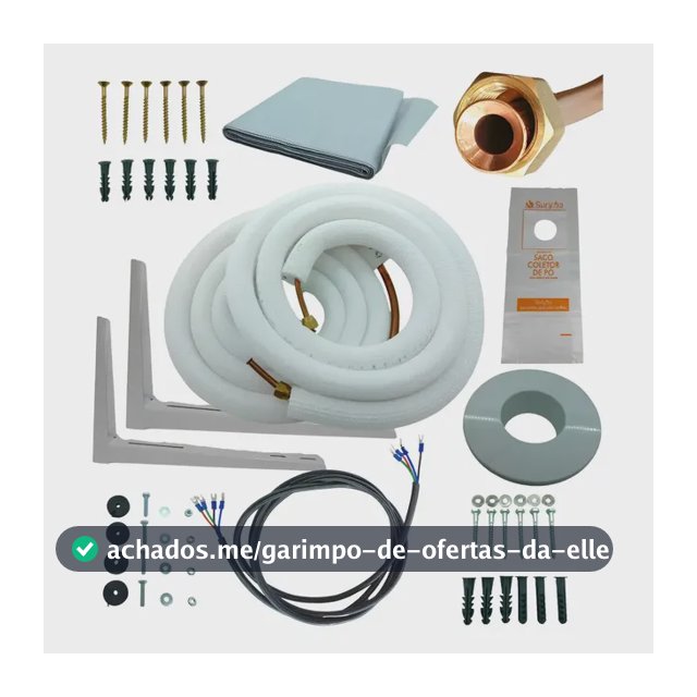 Kit Instalação Ar Inverter 9000/12000 Btus 2m Com Suporte