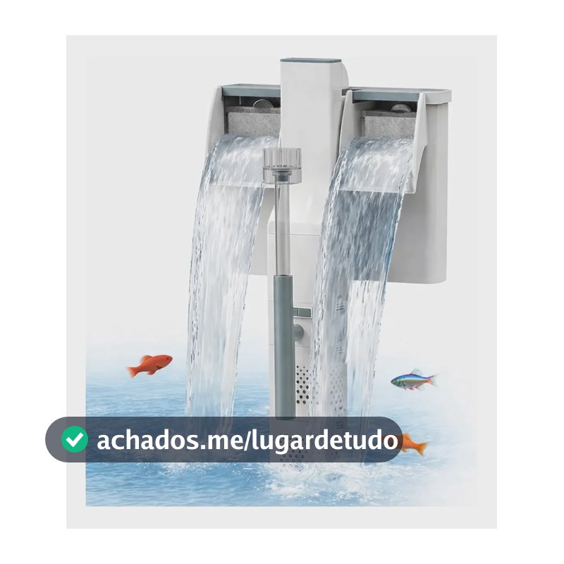 Filtro Externo Aquário Hang On Cascata Newpet 500l/h 5w 3 Em 1 Com Skimmer Superfície Purificação Completa Água Doce E Salgada 110v