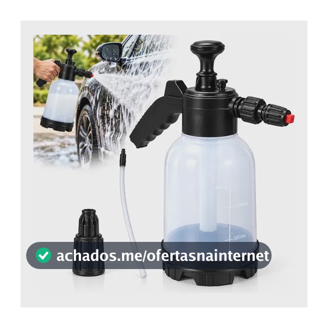 Snow Foam Manual 2l Pulverizador Gerador De Espuma Detailer Preto