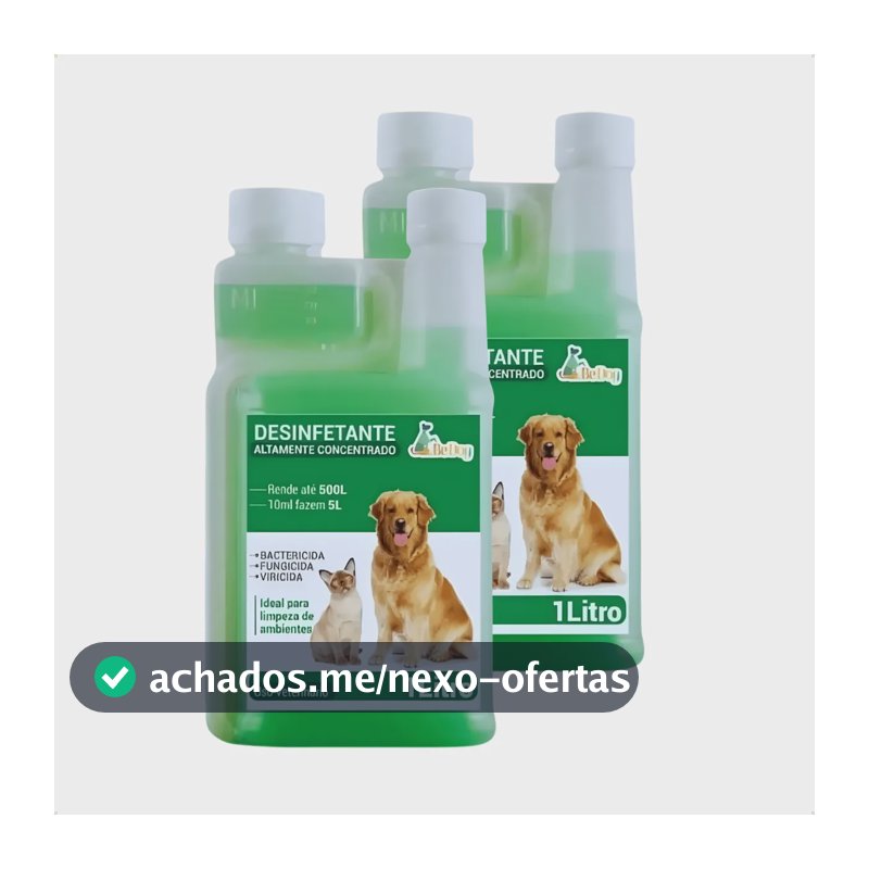 Kit 2 Desinfetante Pet 1l Concentrado Herbal +15 Bedog