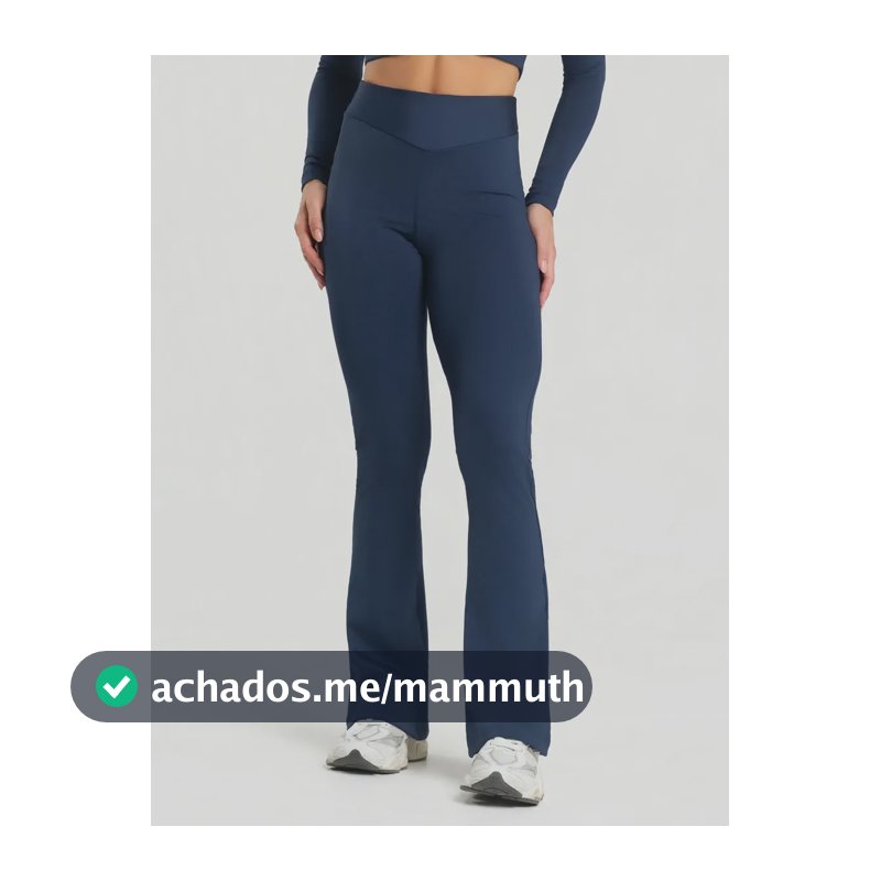 Calça Legging Fitness Feminino Flare Cintura Alta Balance Azul-marinho Balance M