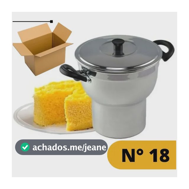 Bs Aluminio Cuscuzeira De Aluminio Panela Grande N°18 Queima De Estoque Cor Prateado