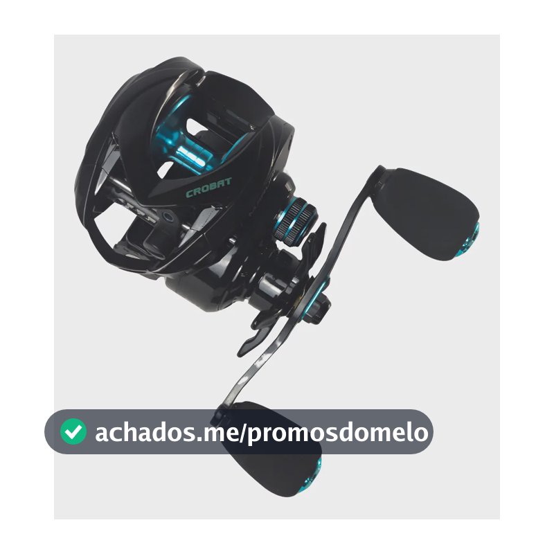 Carretilha Maruri New Crobat 7+1 Rolamentos Drag 7kg - Azul-turquesa - Esquerdo