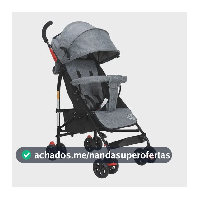 Carrinho de Bebê Guarda Chuva LINK Até 15kgs Maxi Baby - Cinza