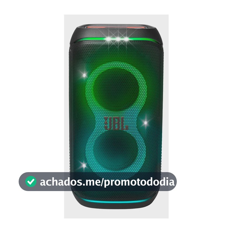 Caixa de Som JBL PartyBox Club 120 Bluetooth Show de Luzes À Prova de Respingos Som JBL Pro Sound 160W RMS - Preta