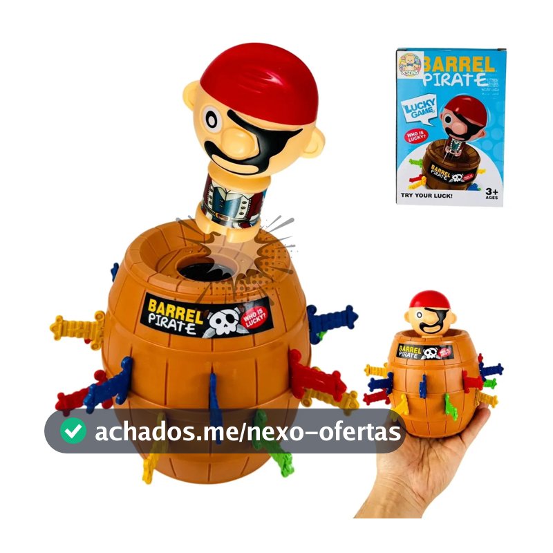 Jogo Barril Pirata Pequeno 16 Adagas Afortunado Imports
