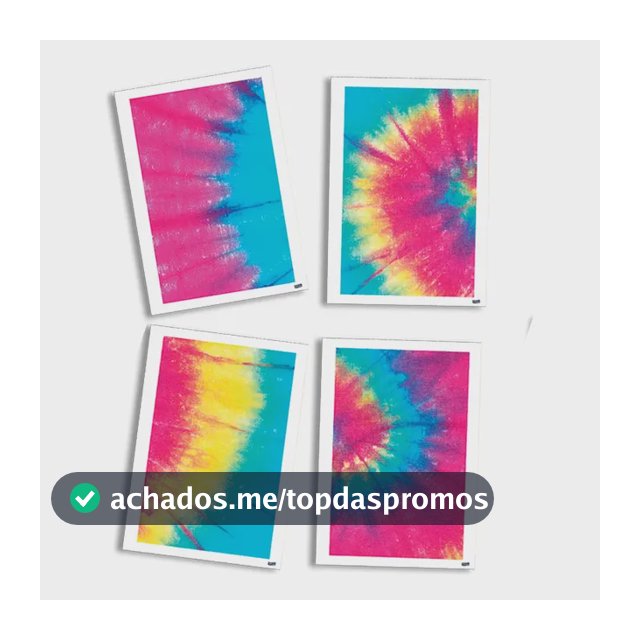 Quadros Decorativo Festa Tie Dye - 04 Unidades - Festcolor