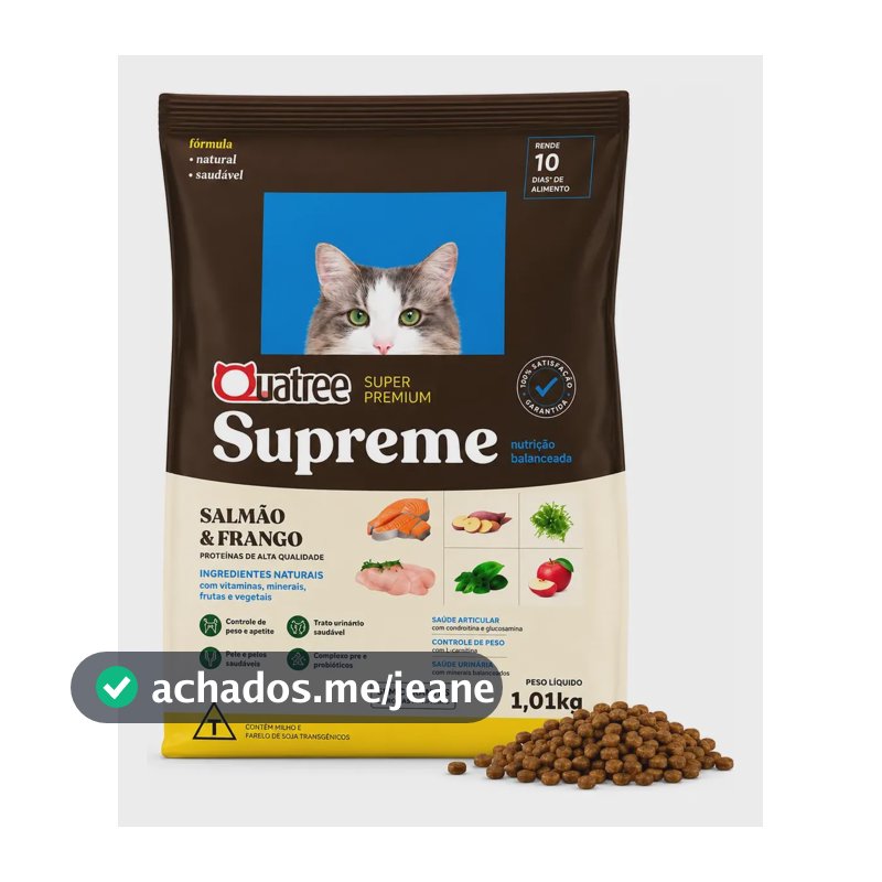 Ração Quatree Supreme Gato Castrado Sênior 7+ 1kg