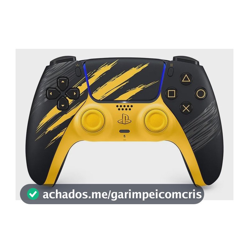 Controle Sem Fio Sony Dualsense Marvel's Wolverine Ps5 Amarelo
