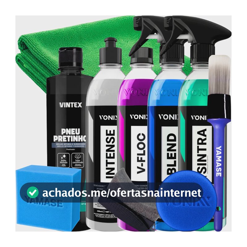 Kit Produtos Para Limpeza Automotiva Vonixx Kit Lavagem Cera