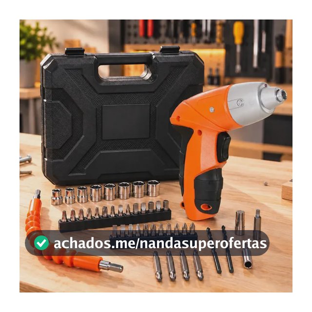 Parafusadeira Sem Fio 4,8v Kit 45 Peças Knakasaki Laranja 127/220v 50/60hz