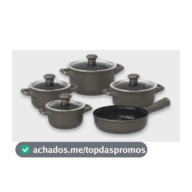 Jogo de Panelas Cerâmica Duo Smart 5 Peças - Sand Gray Ceraflame
