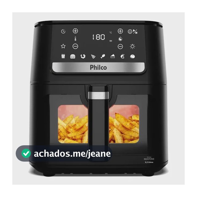 Air Fryer Philco 9,5L Visor Glass Redstone 1800W PAF95A